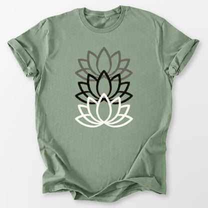 Triple Lotus Tee Sage T-Shirt