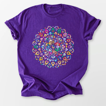 Vibrant Mandala Tee Purple T-Shirt