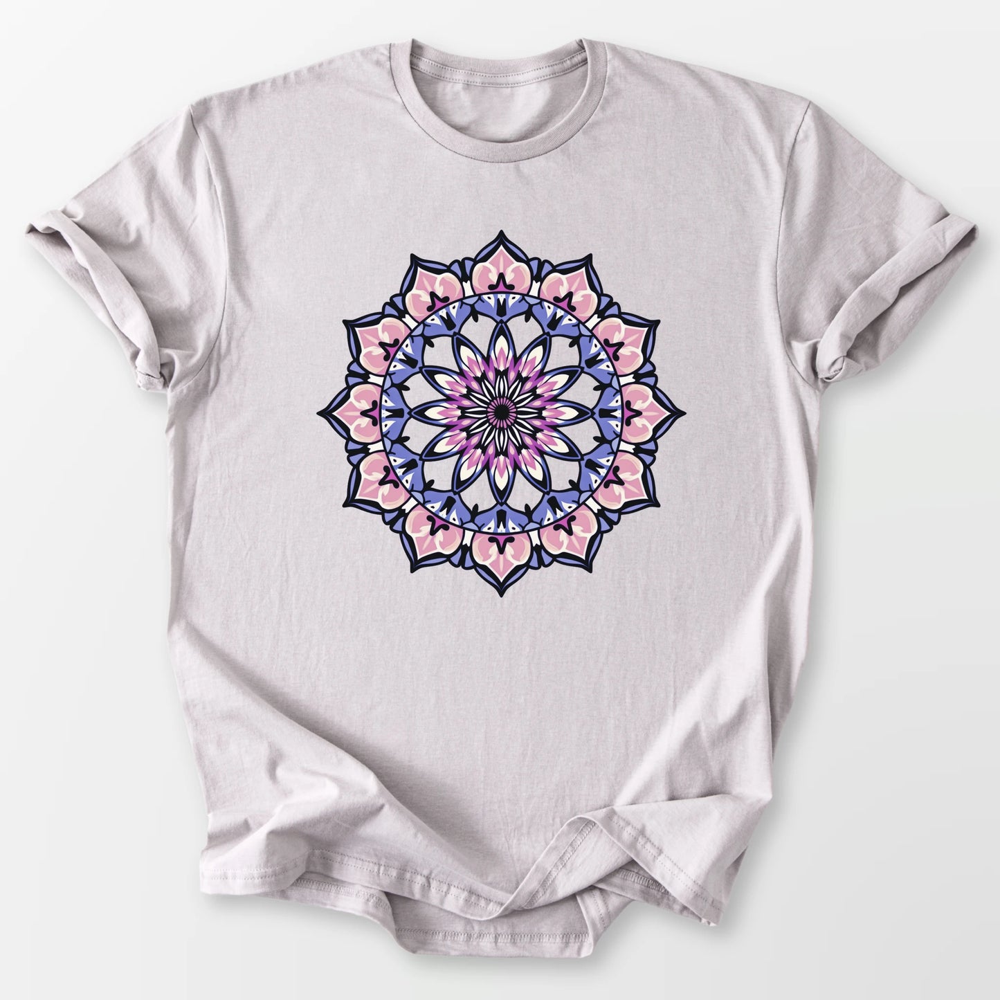 Vintage Amethyst Mandala Tee Ice Grey T-Shirt