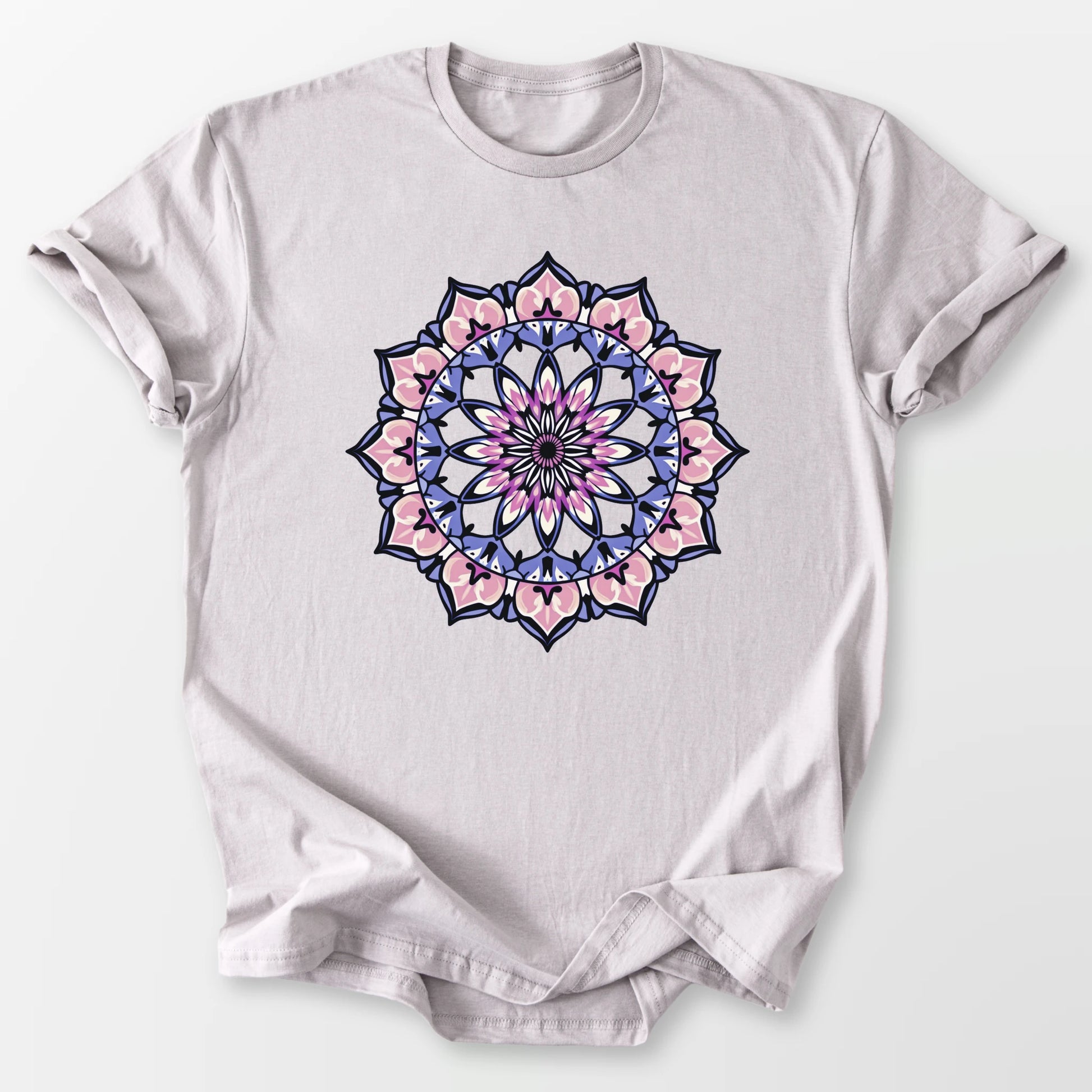 Vintage Amethyst Mandala Tee Ice Grey T-Shirt