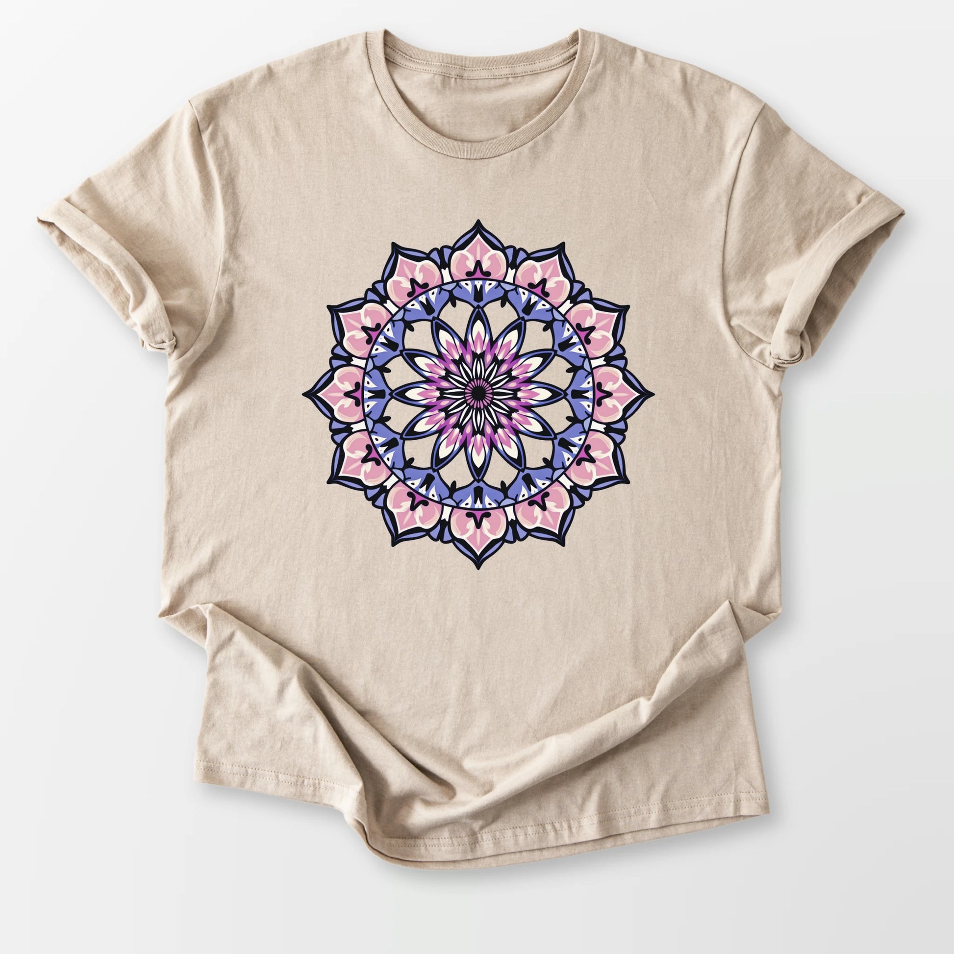 Vintage Amethyst Mandala Tee Sand T-Shirt