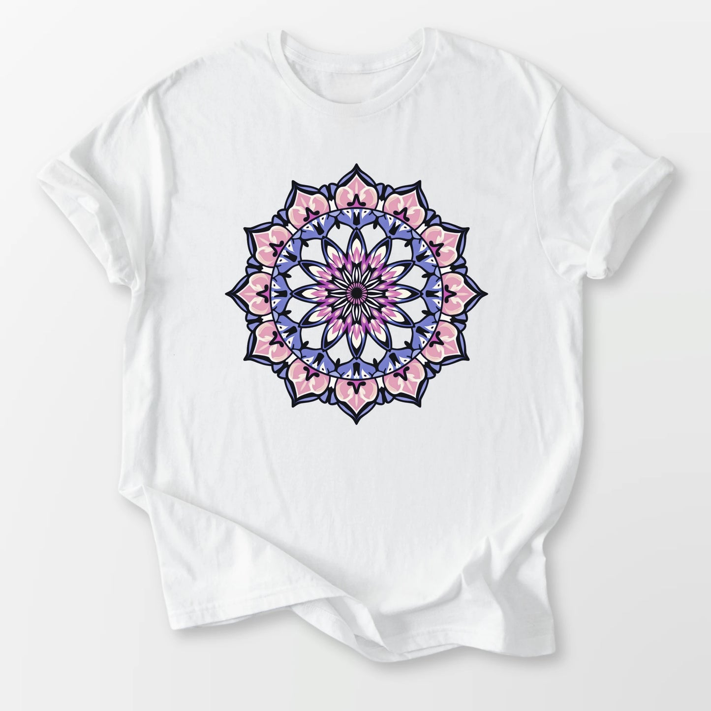Vintage Amethyst Mandala Tee White T-Shirt