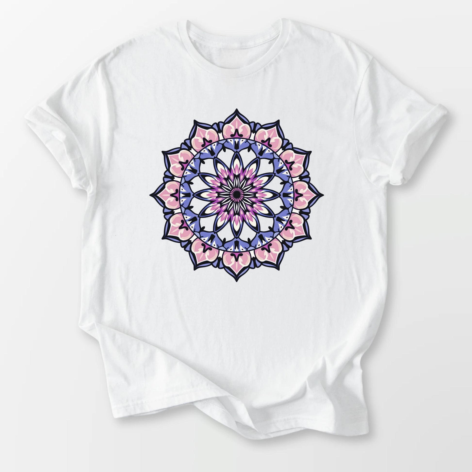 Vintage Amethyst Mandala Tee White T-Shirt