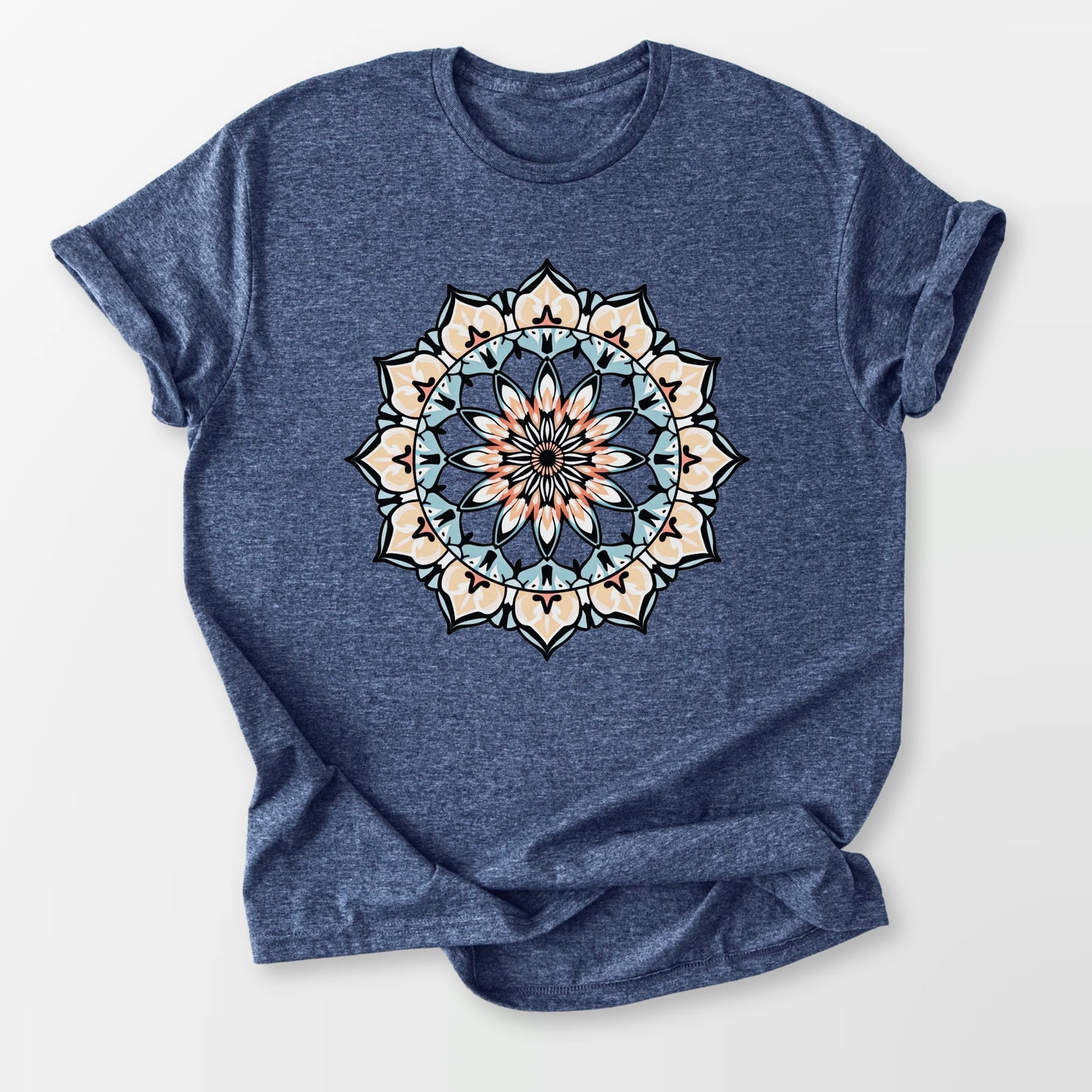 Vintage Fade Mandala Tee Heather Navy T-Shirt