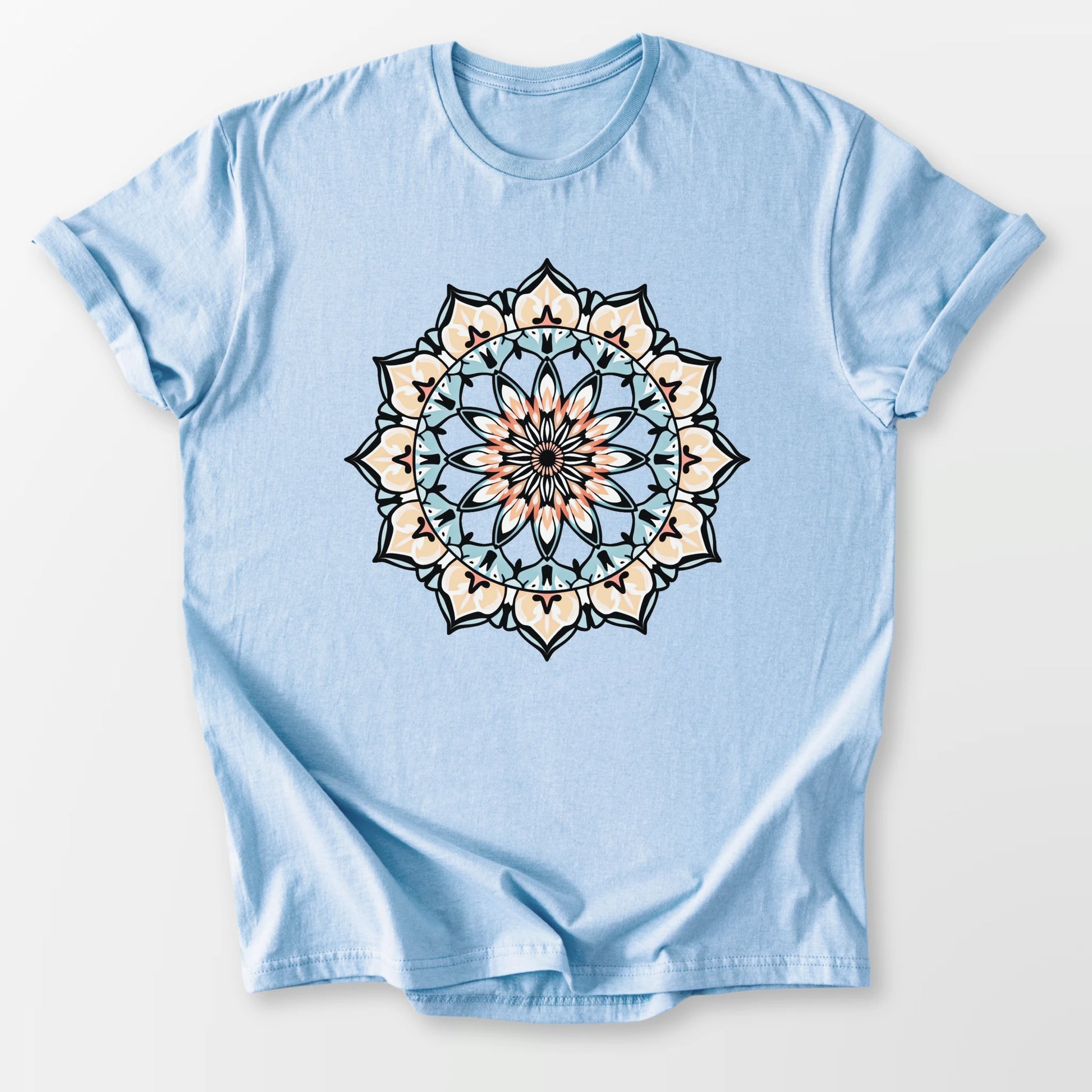 Vintage Fade Mandala Tee Light Blue T-Shirt