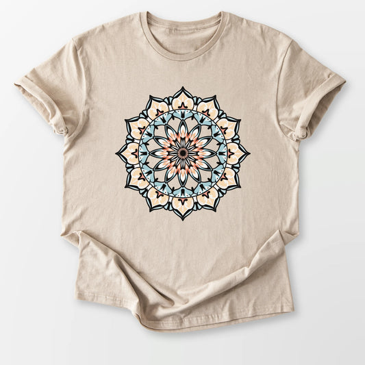 Vintage Fade Mandala Tee Sand T-Shirt