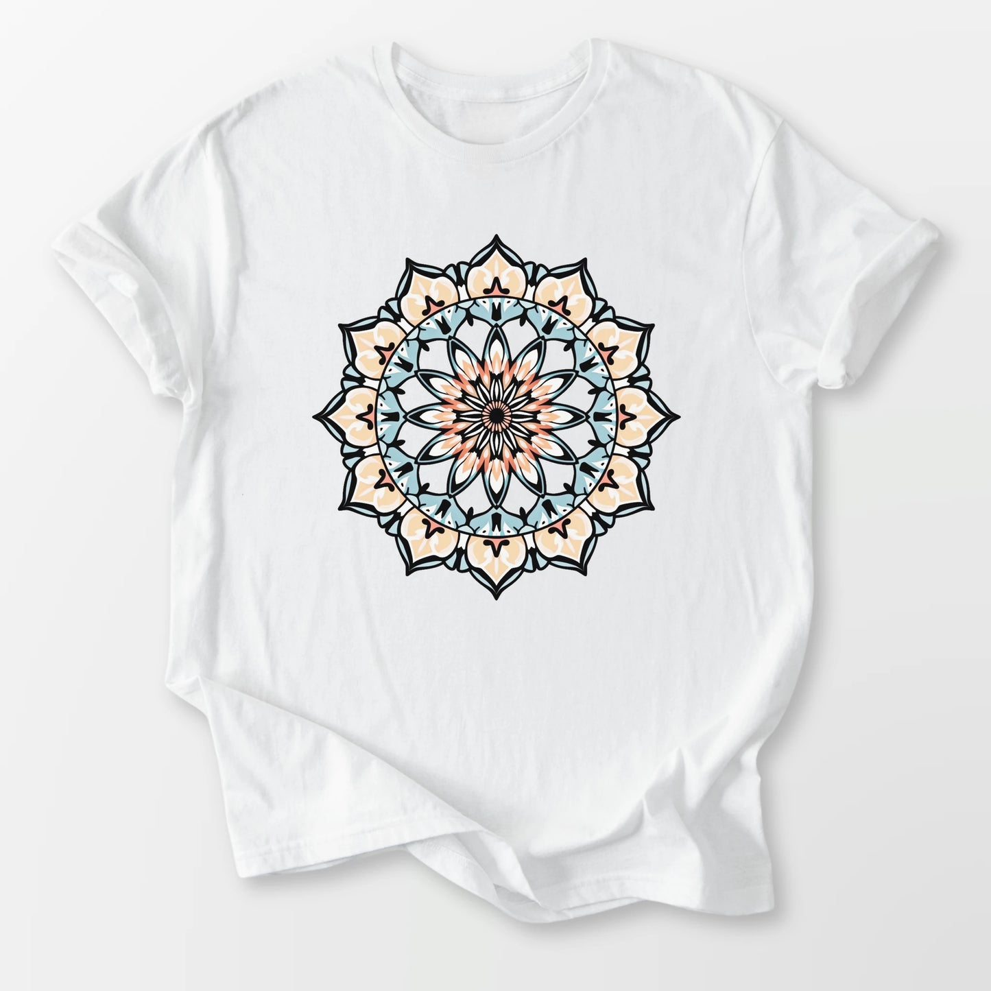 Vintage Fade Mandala Tee White T-Shirt