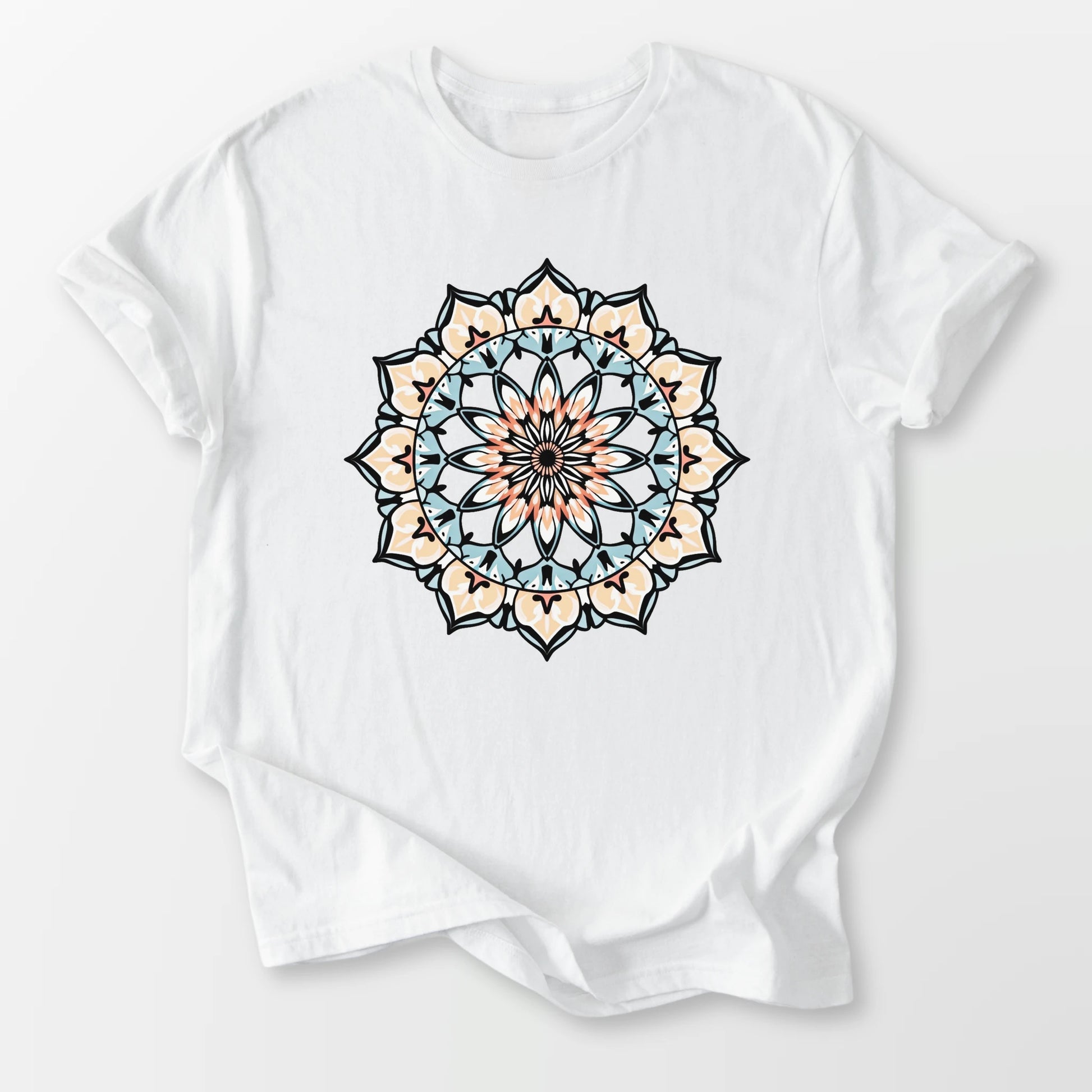 Vintage Fade Mandala Tee White T-Shirt
