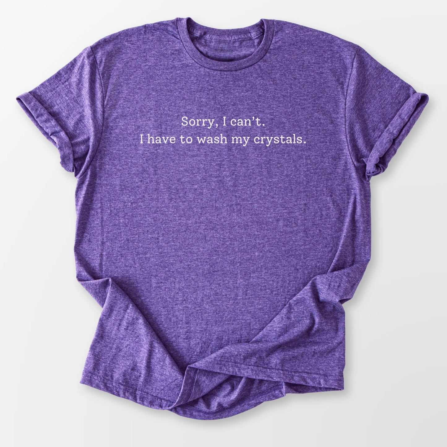 Washing My Crystals Tee Heather Purple T-Shirt