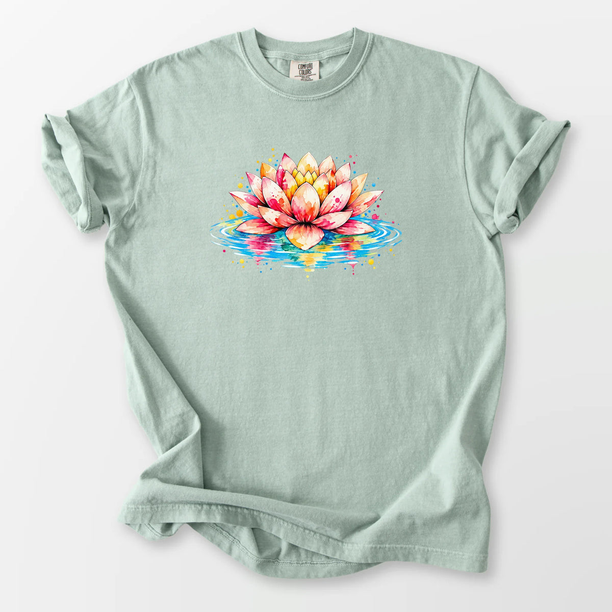 Watercolor Lotus Comfort Tee Bay T-Shirt