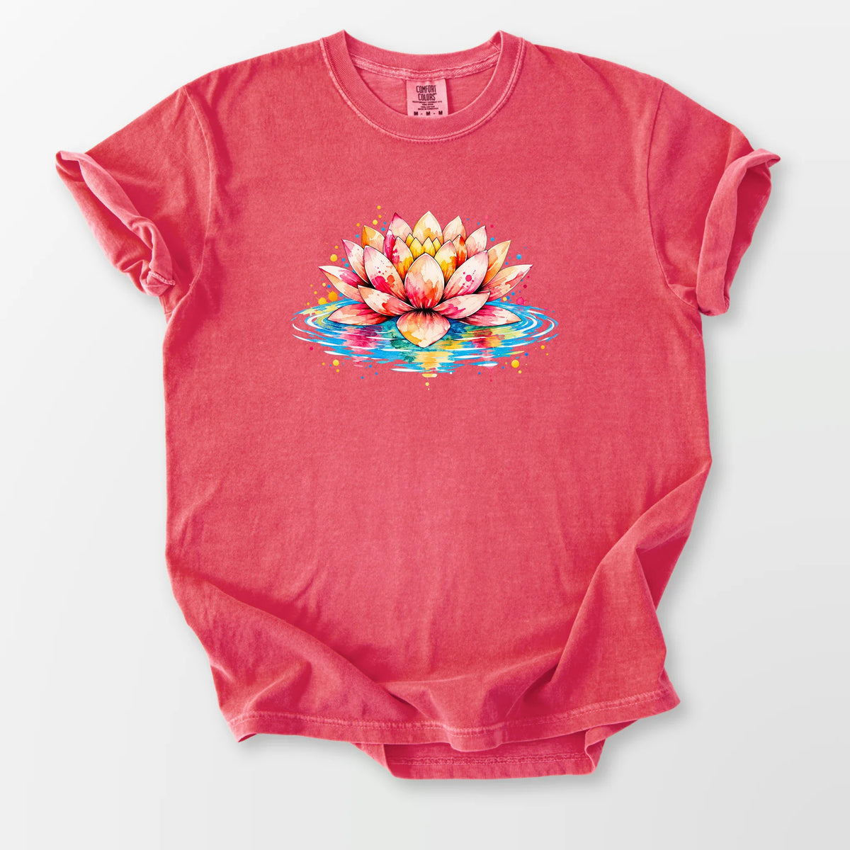 Watercolor Lotus Comfort Tee Watermelon T-Shirt