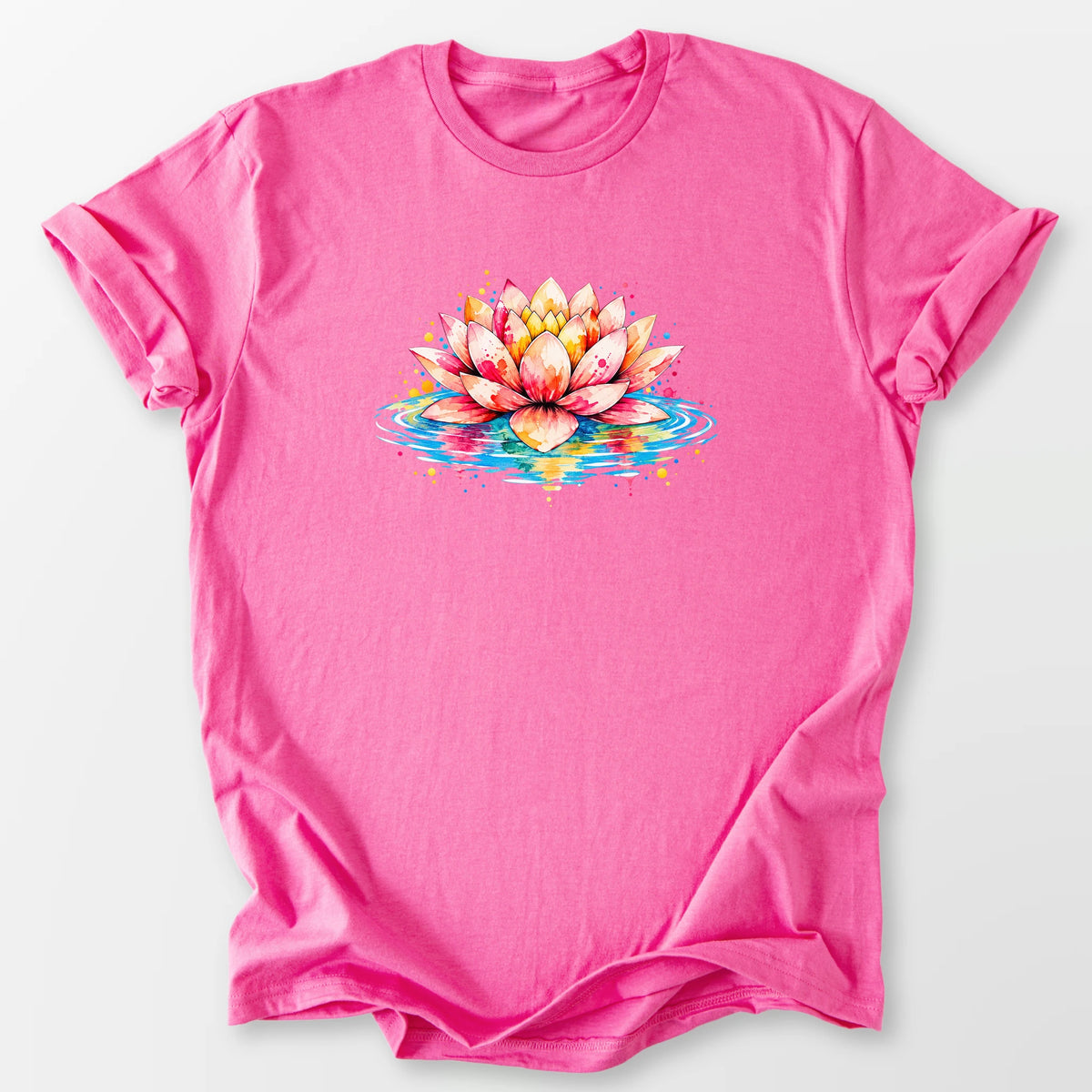 Watercolor Lotus Tee Azalea T-Shirt