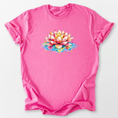 Watercolor Lotus Tee Azalea T-Shirt