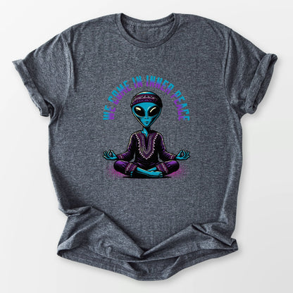 We Come In Inner Peace Tee Dark Heather Grey T-Shirt