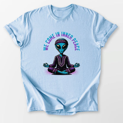 We Come In Inner Peace Tee Light Blue T-Shirt