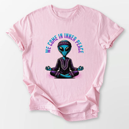 We Come In Inner Peace Tee Light Pink T-Shirt