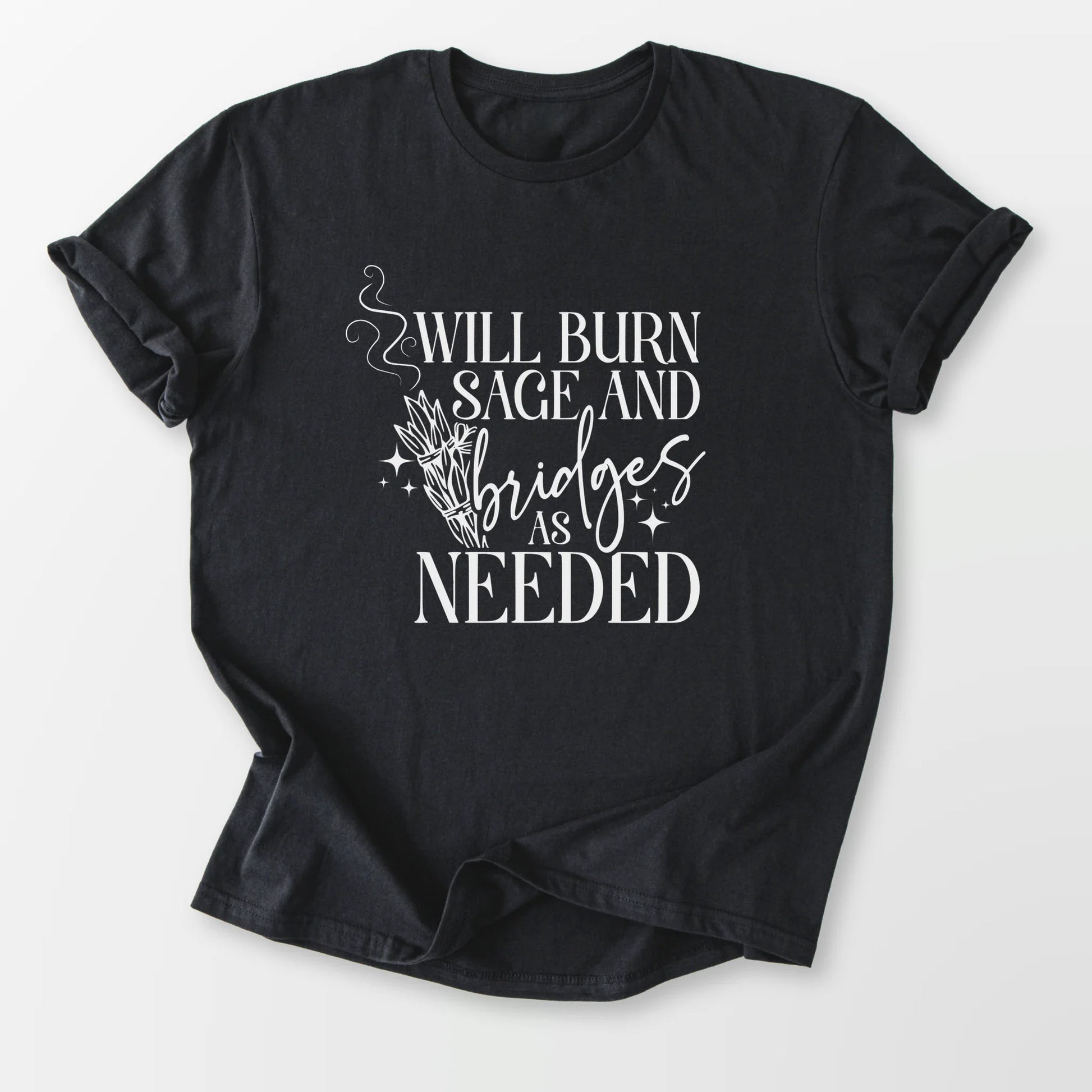 Will Burn Sage Tee Black T-Shirt