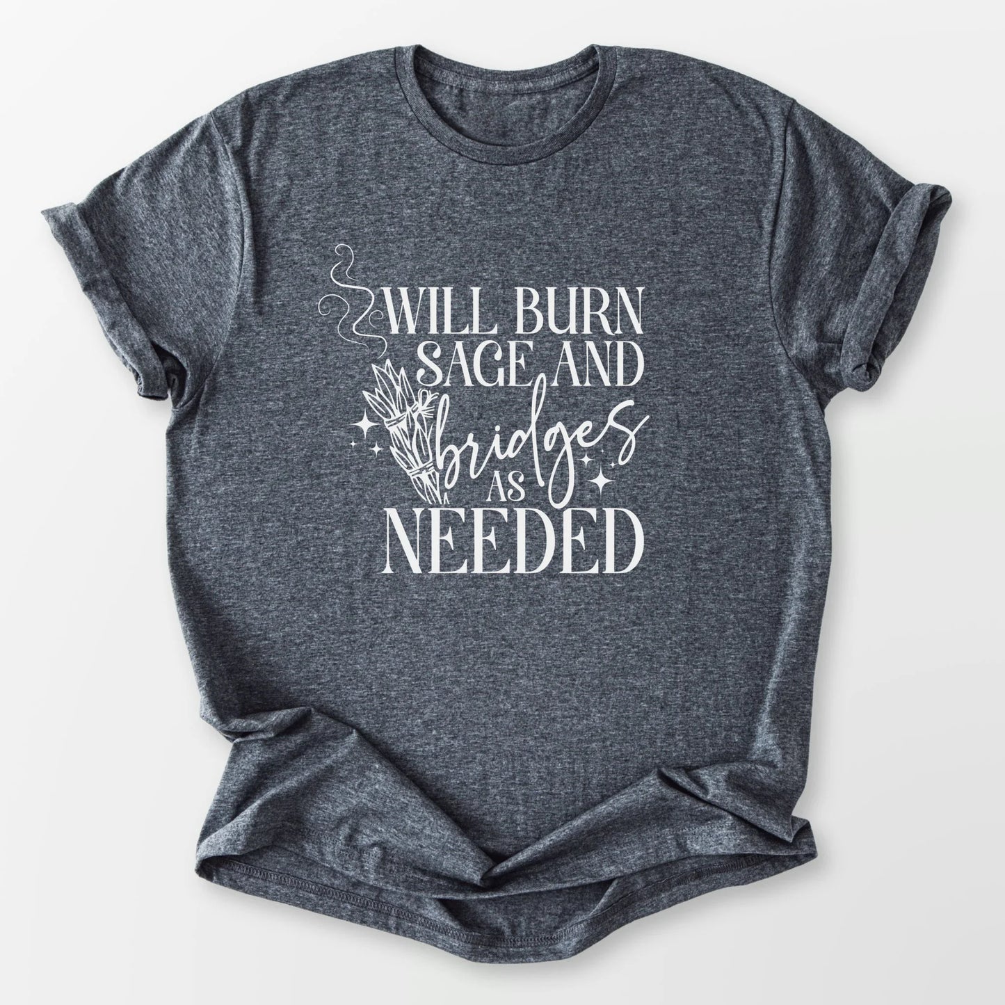 Will Burn Sage Tee Dark Heather Grey T-Shirt