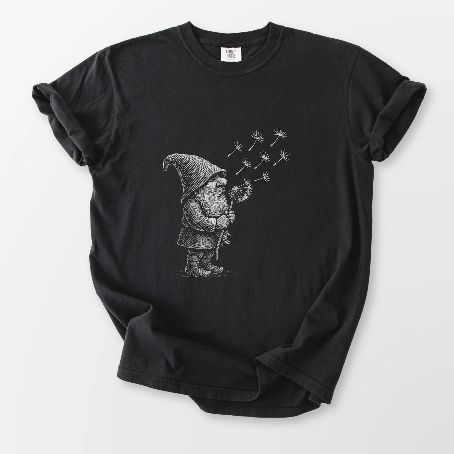 Wishing Gnome Comfort Tee Black T-Shirt