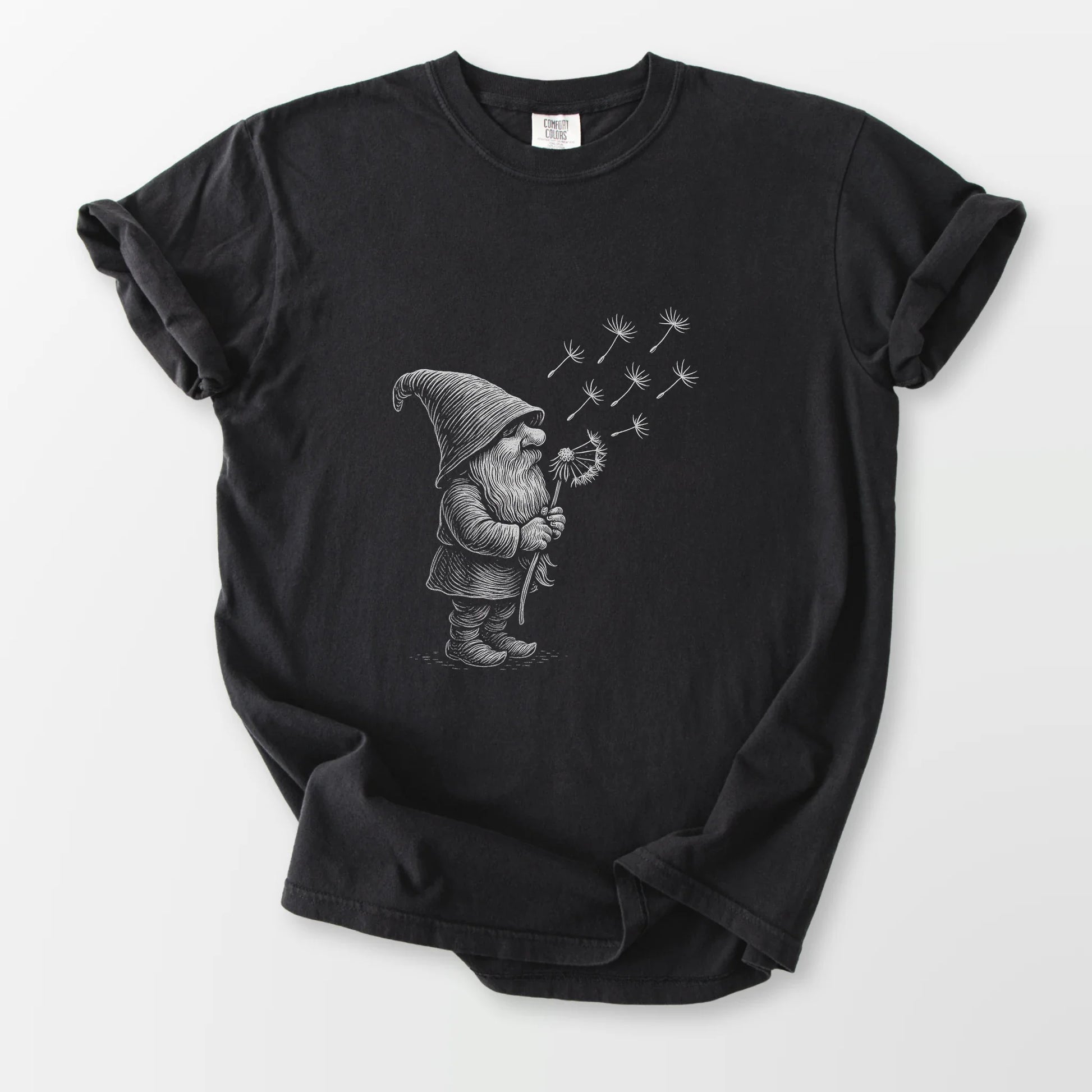 Wishing Gnome Comfort Tee Black T-Shirt