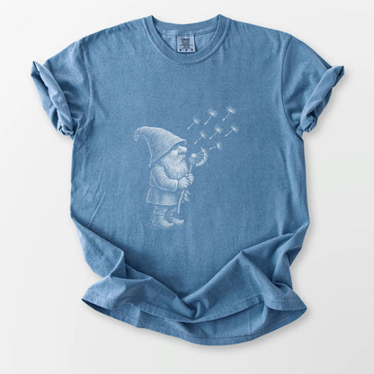 Wishing Gnome Comfort Tee Blue Jean T-Shirt