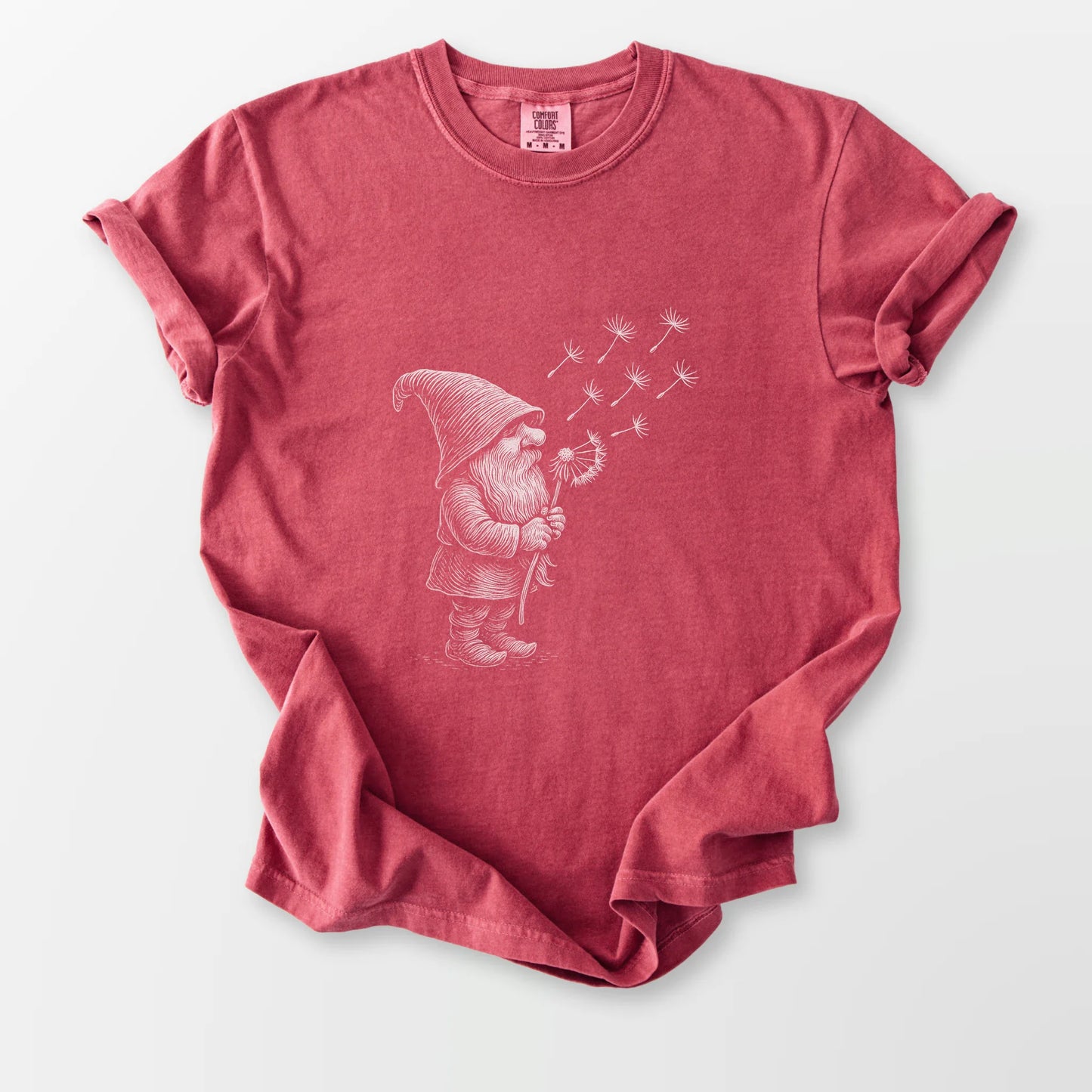 Wishing Gnome Comfort Tee Crimson T-Shirt