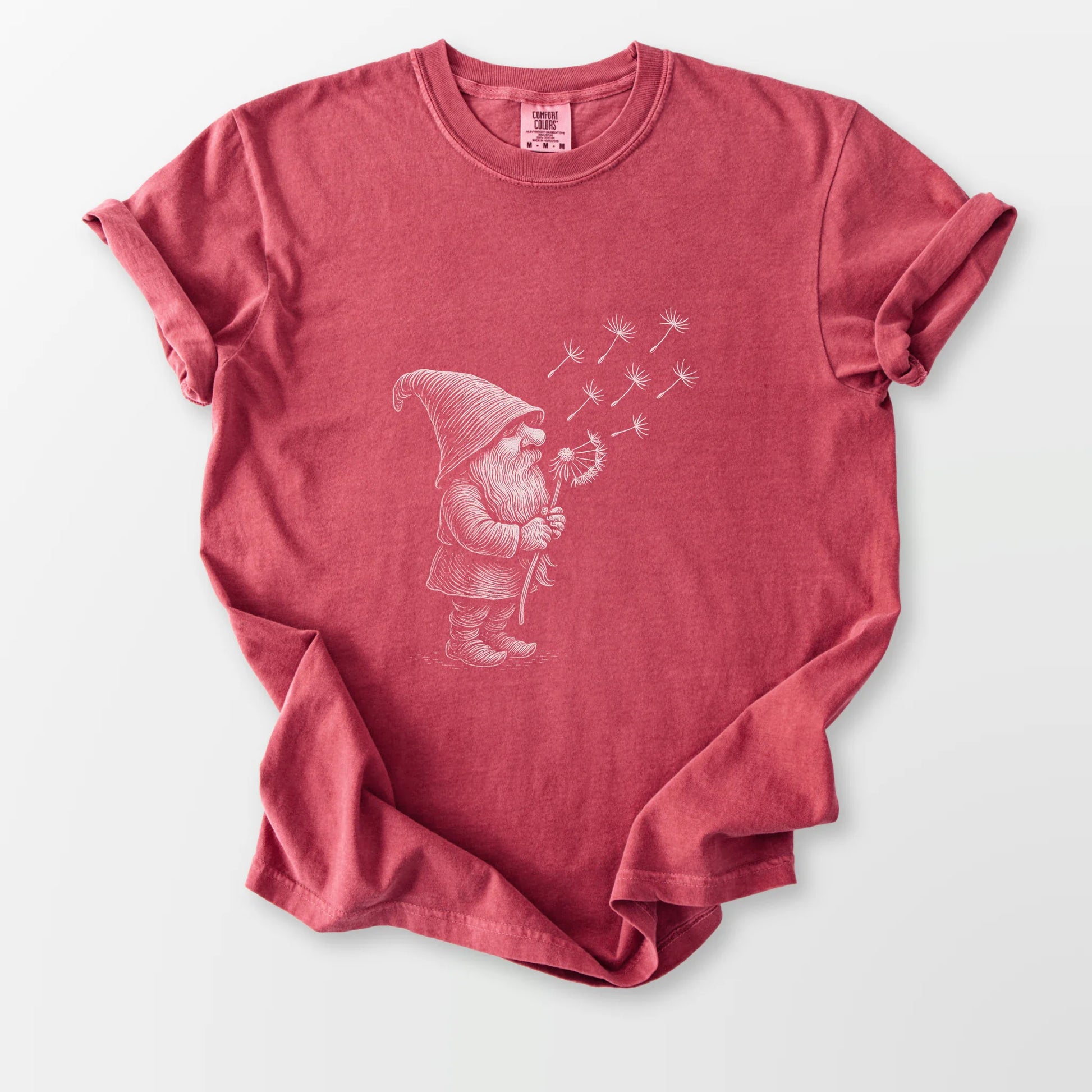 Wishing Gnome Comfort Tee Crimson T-Shirt