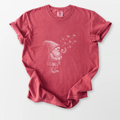 Wishing Gnome Comfort Tee Crimson T-Shirt