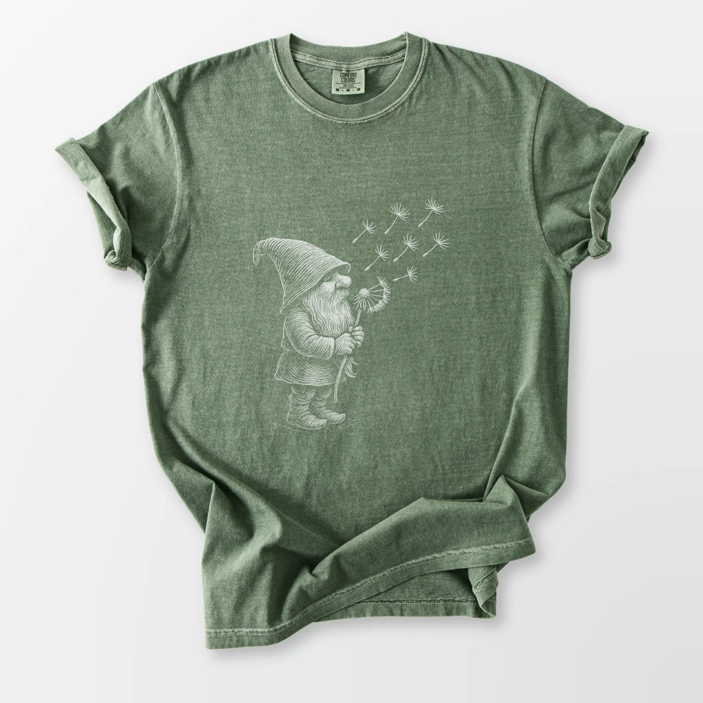 Wishing Gnome Comfort Tee Moss T-Shirt
