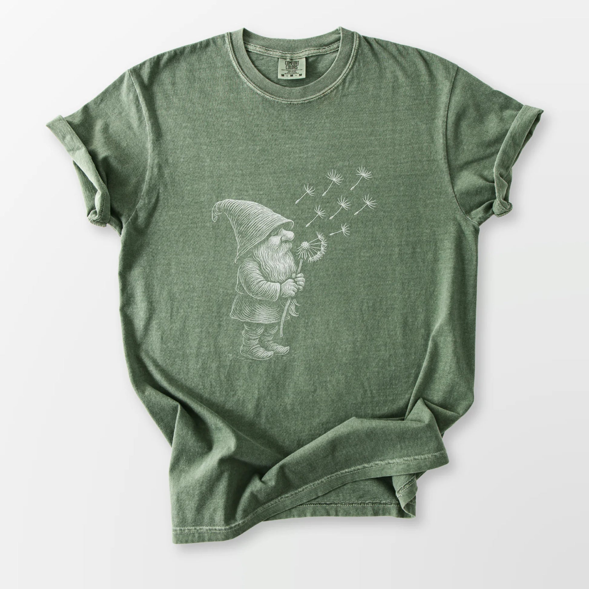 Wishing Gnome Comfort Tee Moss T-Shirt