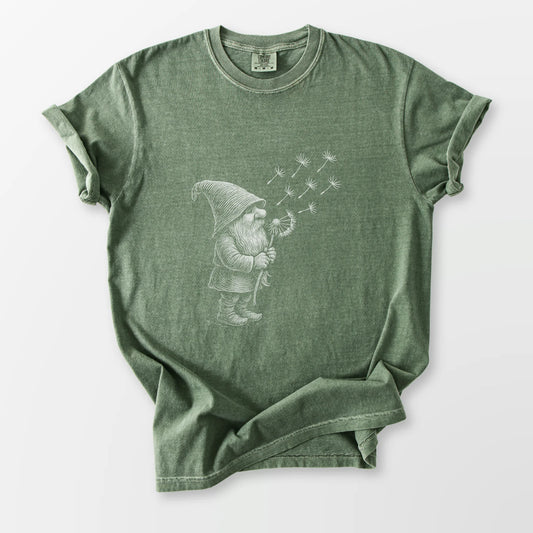 Wishing Gnome Comfort Tee Moss T-Shirt