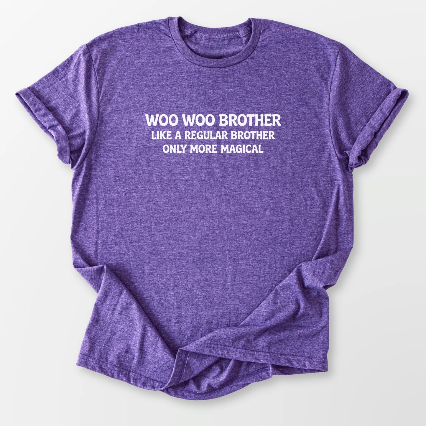 Woo Woo Brother Tee Heather Purple T-Shirt