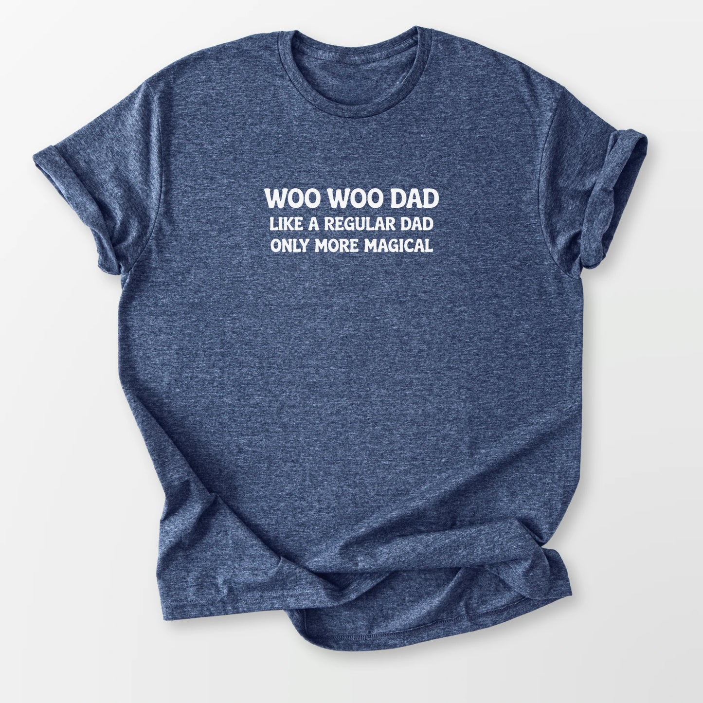 Woo Woo Dad Tee Heather Navy T-Shirt