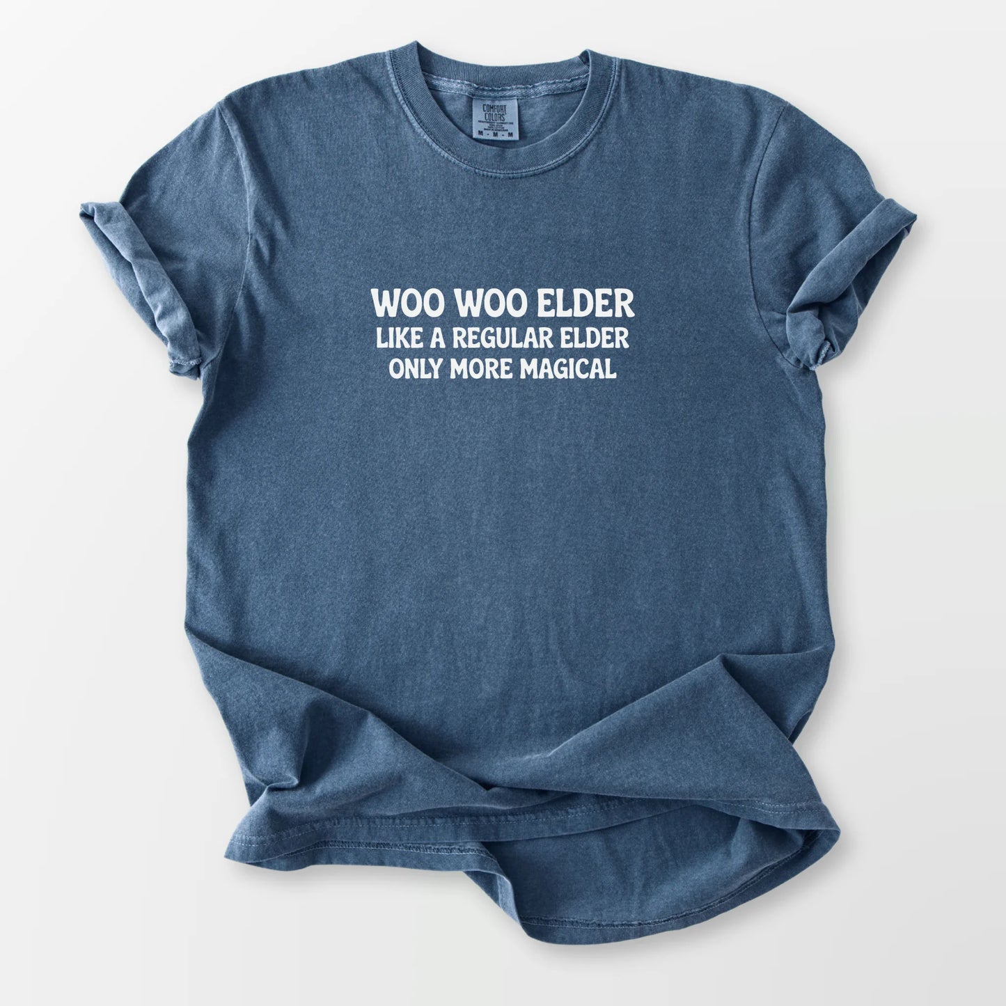 Woo Woo Elder Comfort Tee Denim T-Shirt