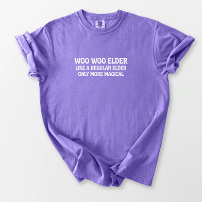 Woo Woo Elder Comfort Tee Violet T-Shirt