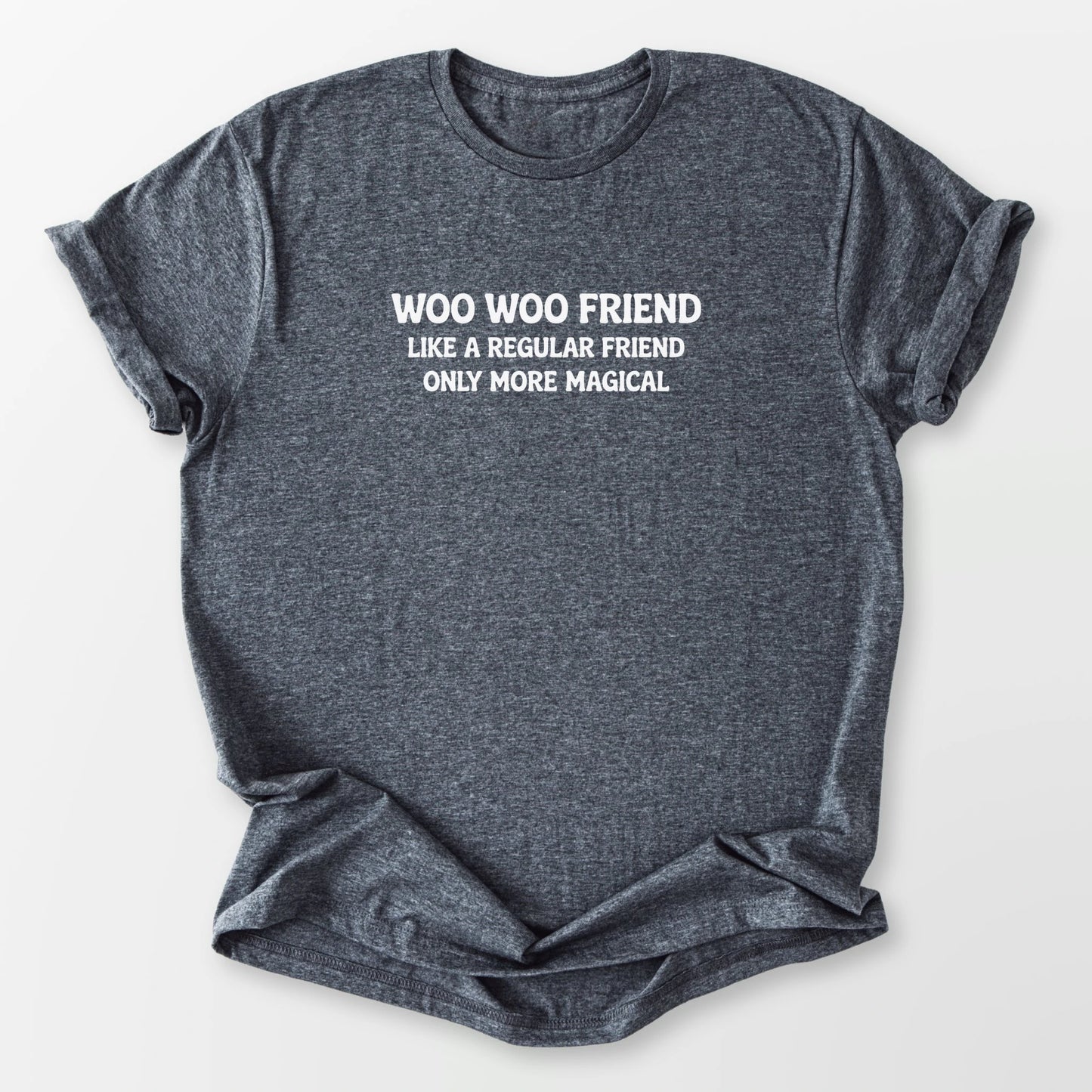 Woo Woo Friend Tee Dark Heather Grey T-Shirt