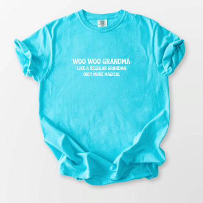 Woo Woo Grandma Comfort Tee Lagoon Blue T-Shirt