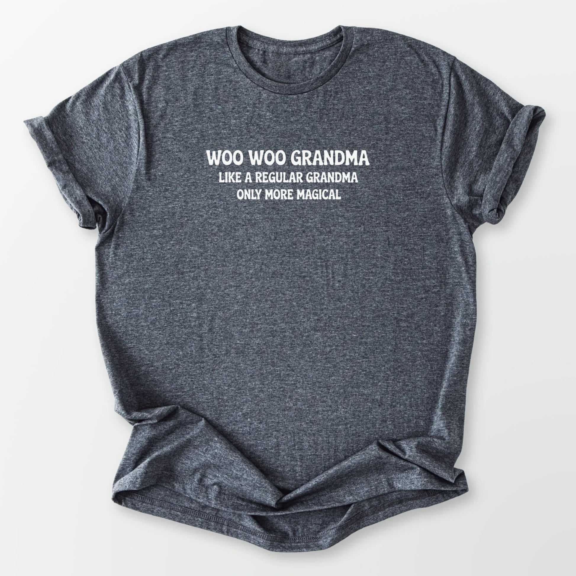 Woo Woo Grandma Tee Dark Heather Grey T-Shirt
