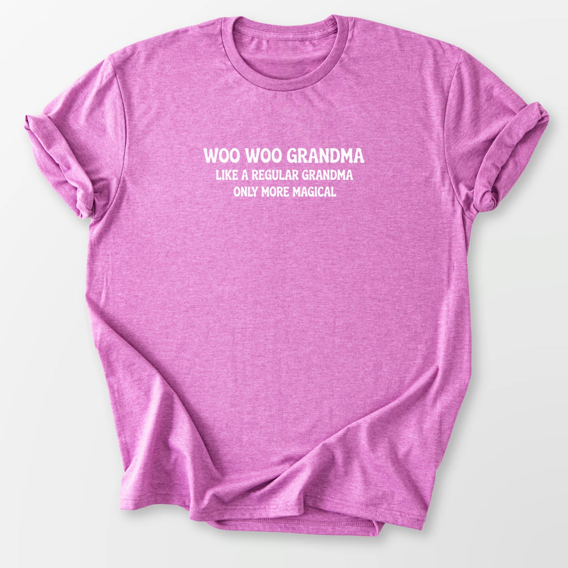 Woo Woo Grandma Tee Heather Radiant Orchid T-Shirt