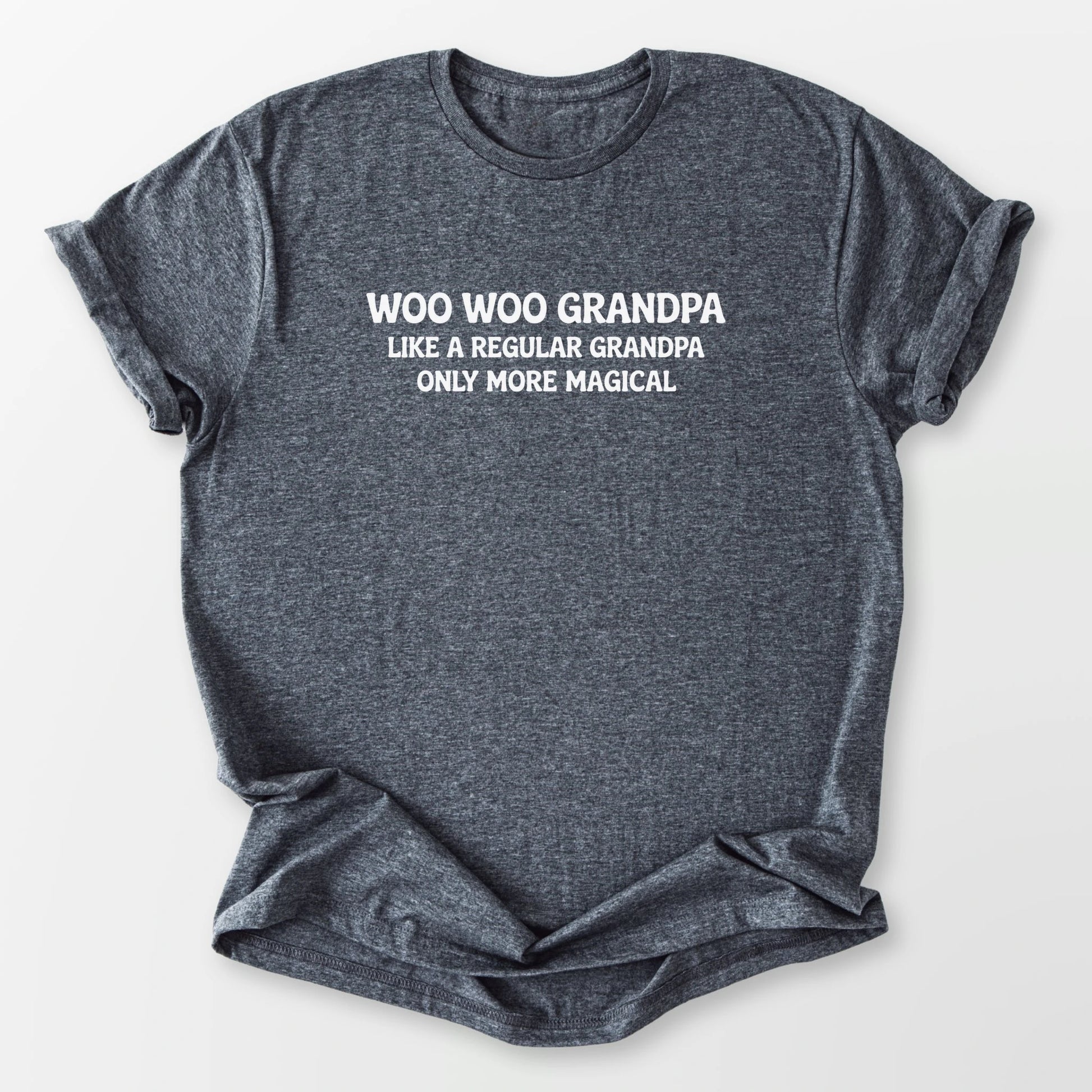 Woo Woo Grandpa Tee Dark Heather Grey T-Shirt