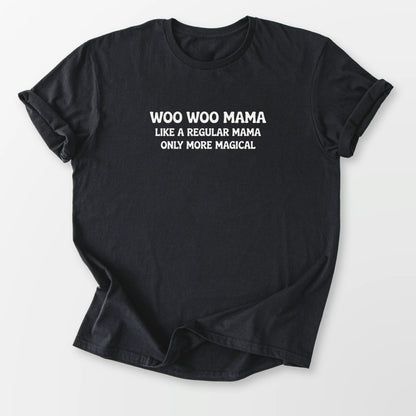 Woo Woo Mama Tee Black T-Shirt