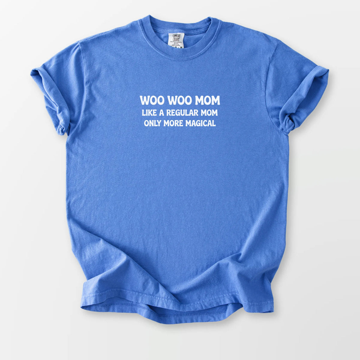 Woo Woo Mom Comfort Tee Mystic Blue T-Shirt