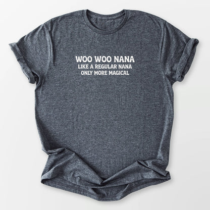 Woo Woo Nana Tee Dark Heather Grey T-Shirt