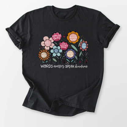 Words Matter Tee Black T-Shirt