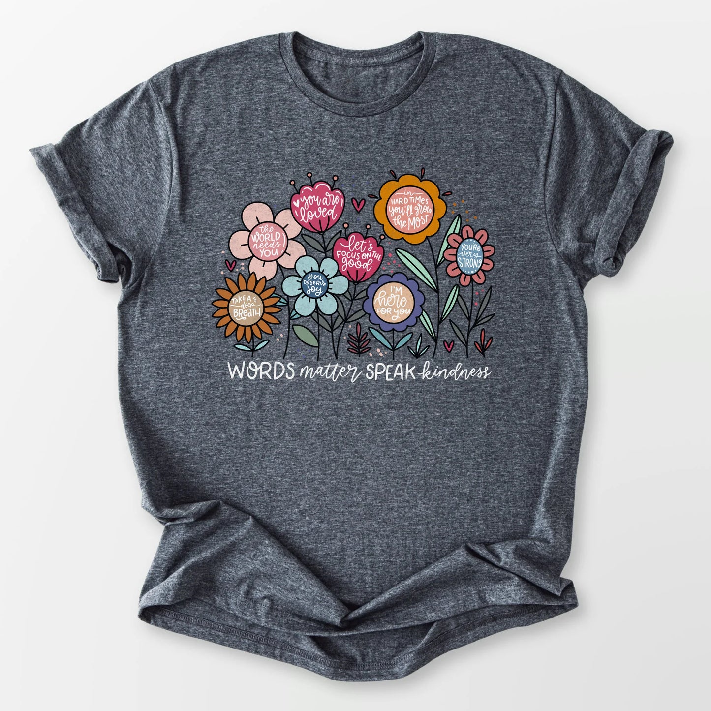 Words Matter Tee Dark Heather Grey T-Shirt