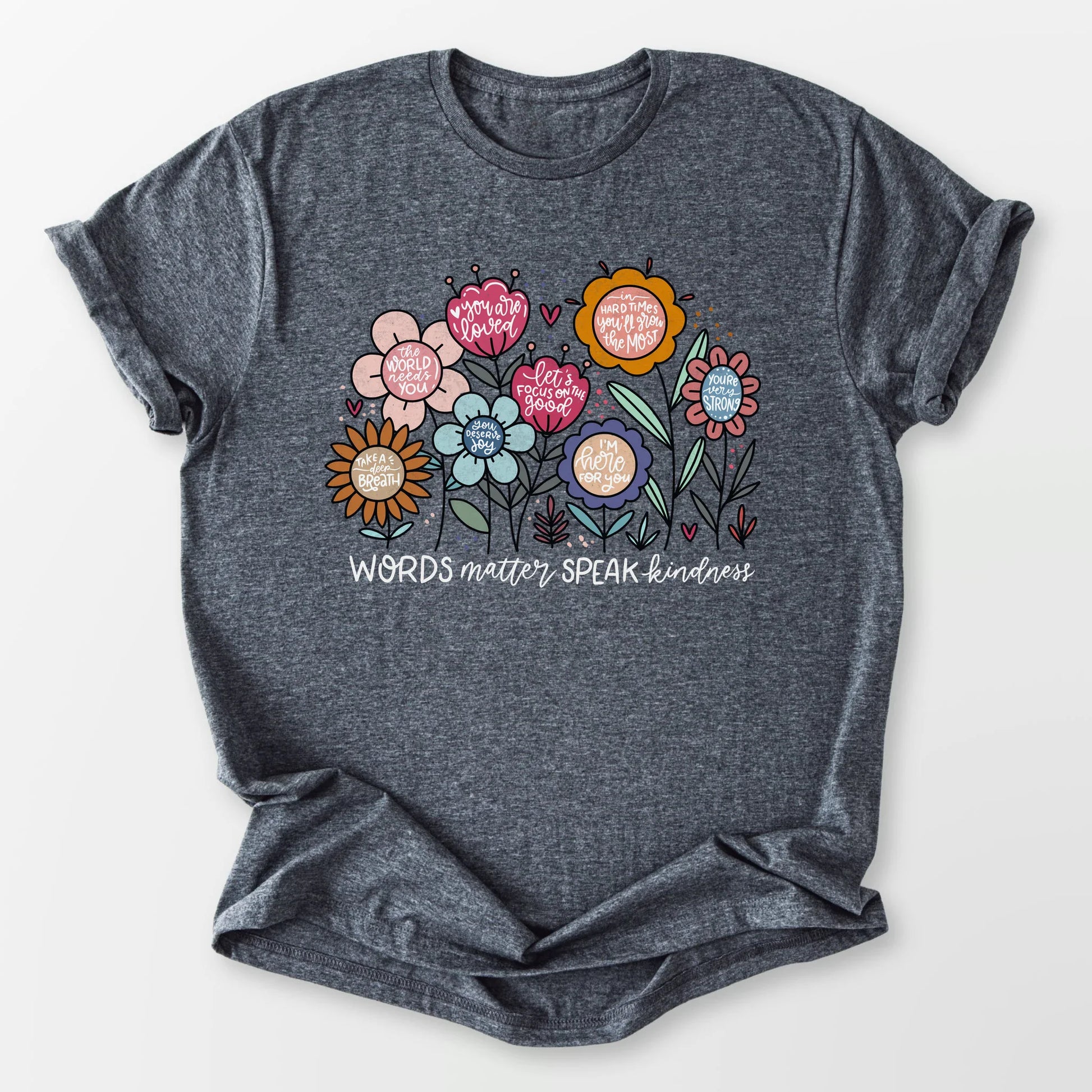 Words Matter Tee Dark Heather Grey T-Shirt