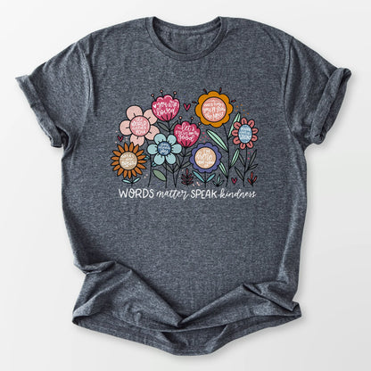 Words Matter Tee Dark Heather Grey T-Shirt