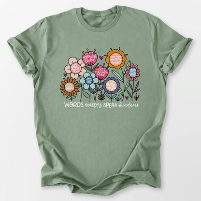 Words Matter Tee Sage T-Shirt